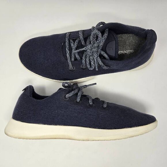 ALLBIRDS WR WOOL RUNNER BLUE MERINO WOOL CASUAL RUNNING SHOES MENS SIZE 10 - Picture 1 of 8